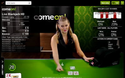 NetEnt Live Blackjack Tisch